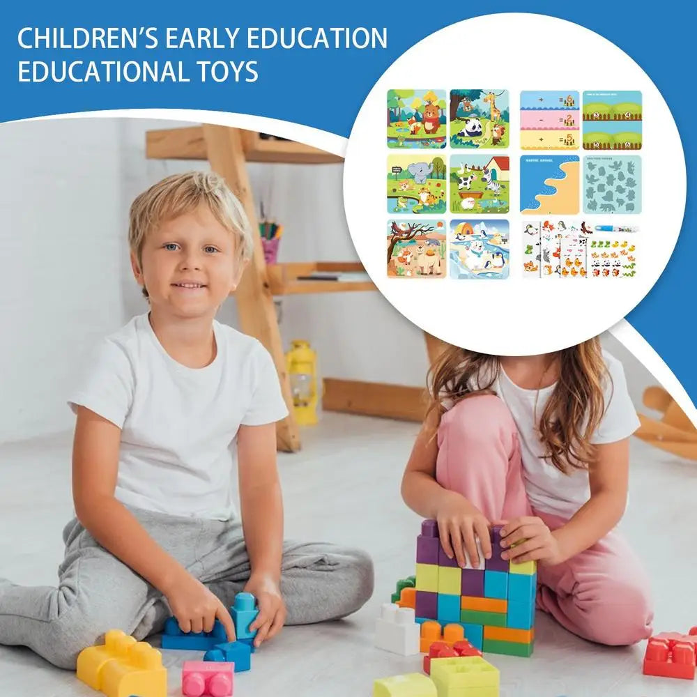 Watercolor Painting Book For Kids Reusable Coloring Montessori Toys