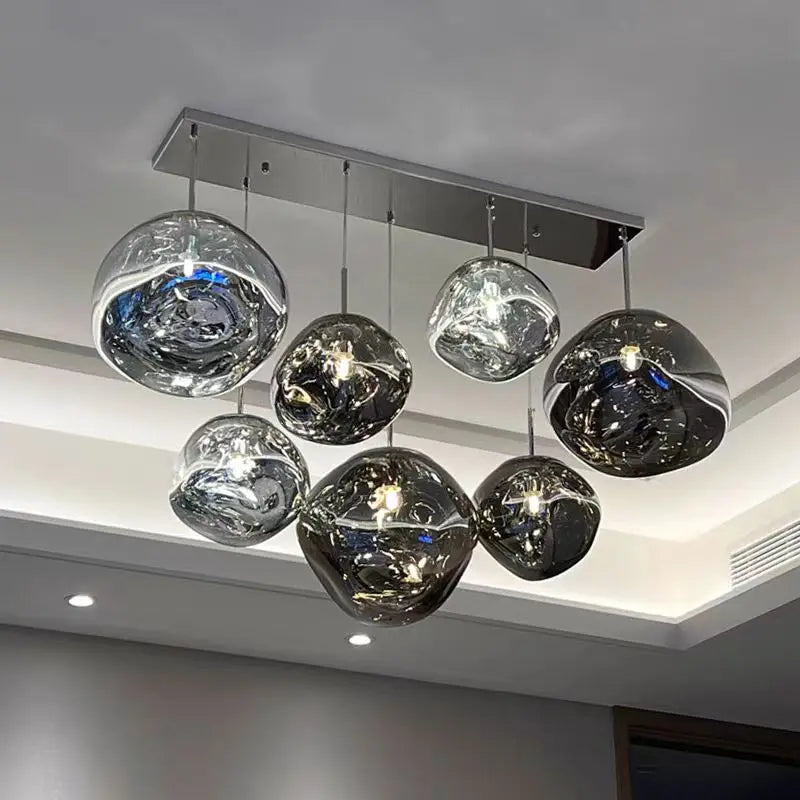Fengshui Nordic Lava Glass Pendant Light Modern LED Chandelier
