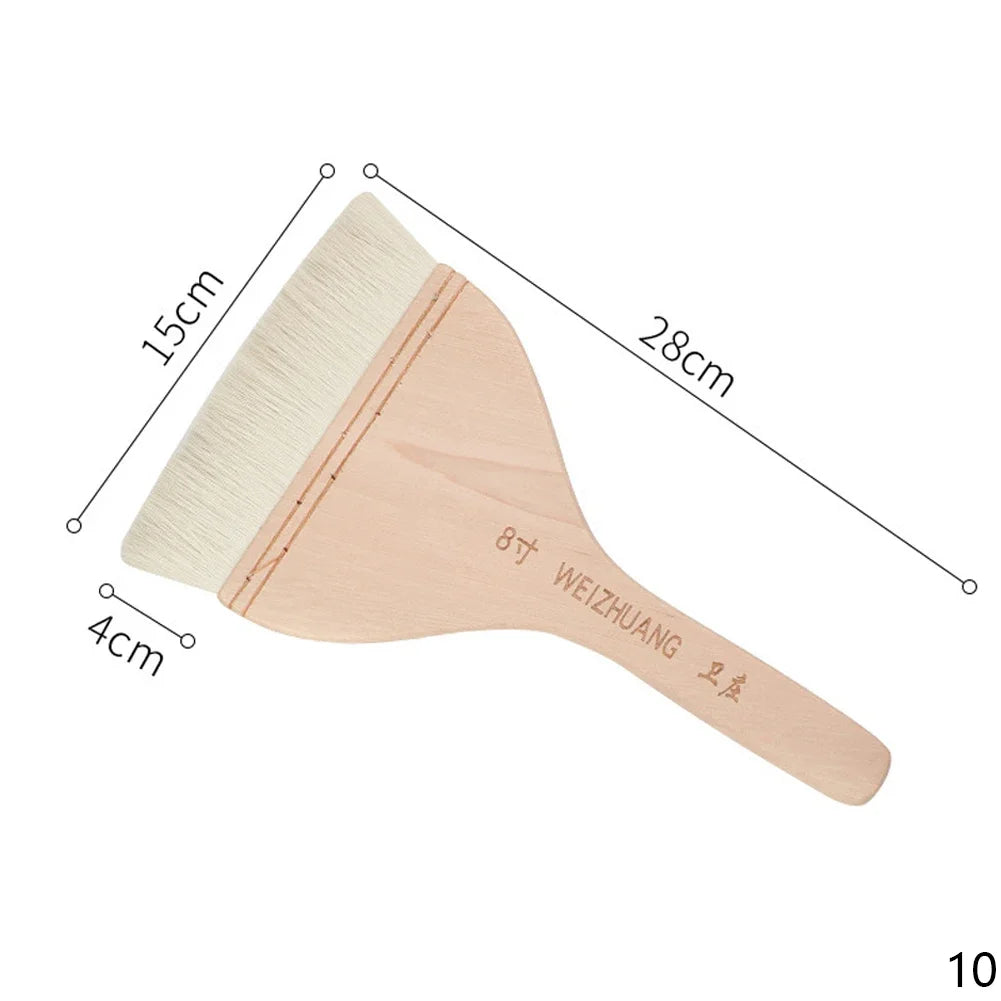 Goat Hair Wooden Handle Paint Brushes For Watercolor And Oil Painting