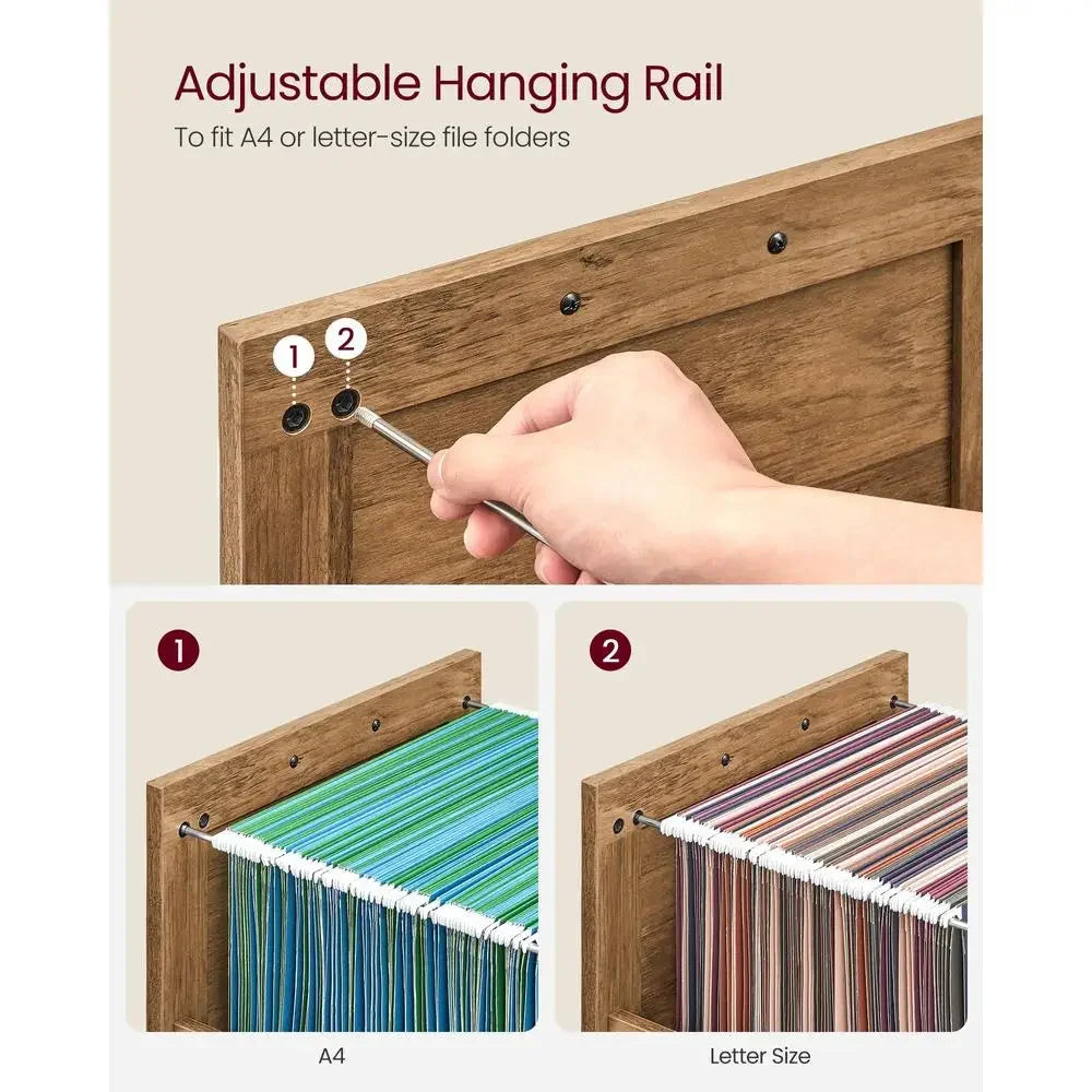 XMSJ 3 Drawer Filing Cabinet Printer Stand Hanging File Organizer