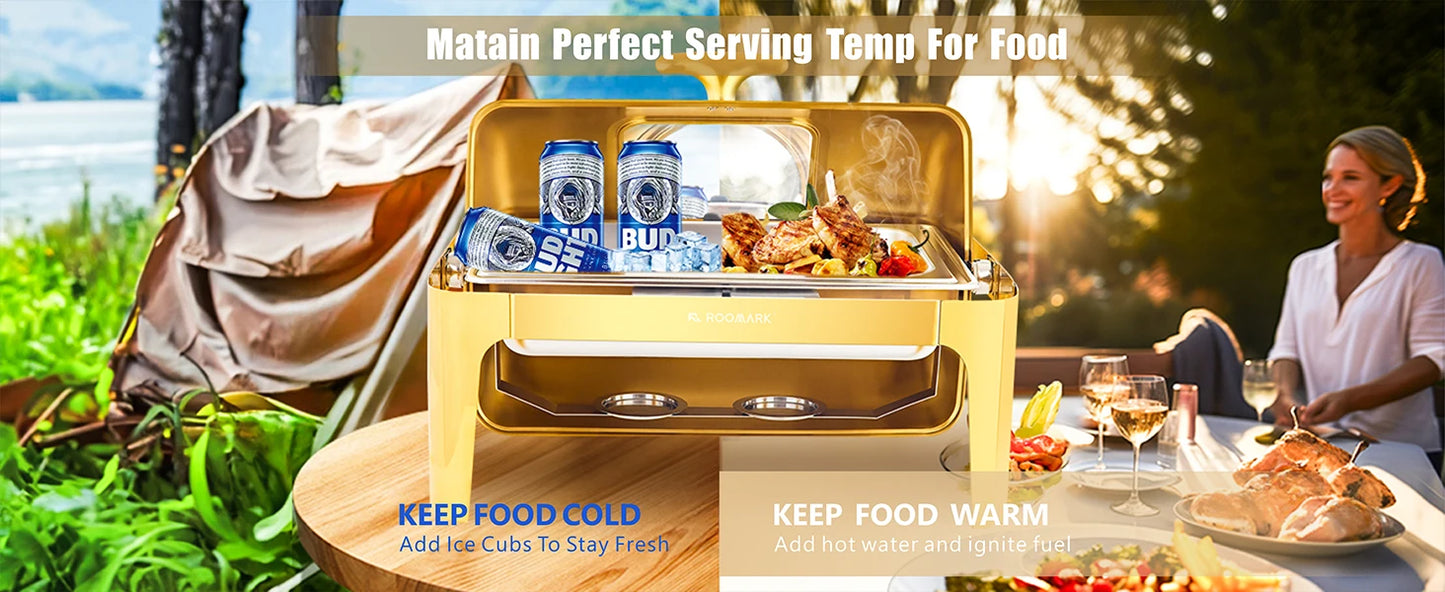 ROOMARK Chafing Dish Buffet Set Stainless Steel Catering Warmer