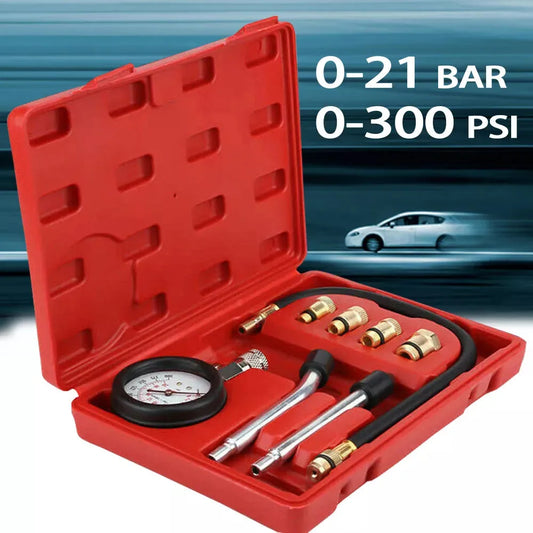 Petrol Engine Cylinder Compression Tester Kit For Automobiles And Motorcycles