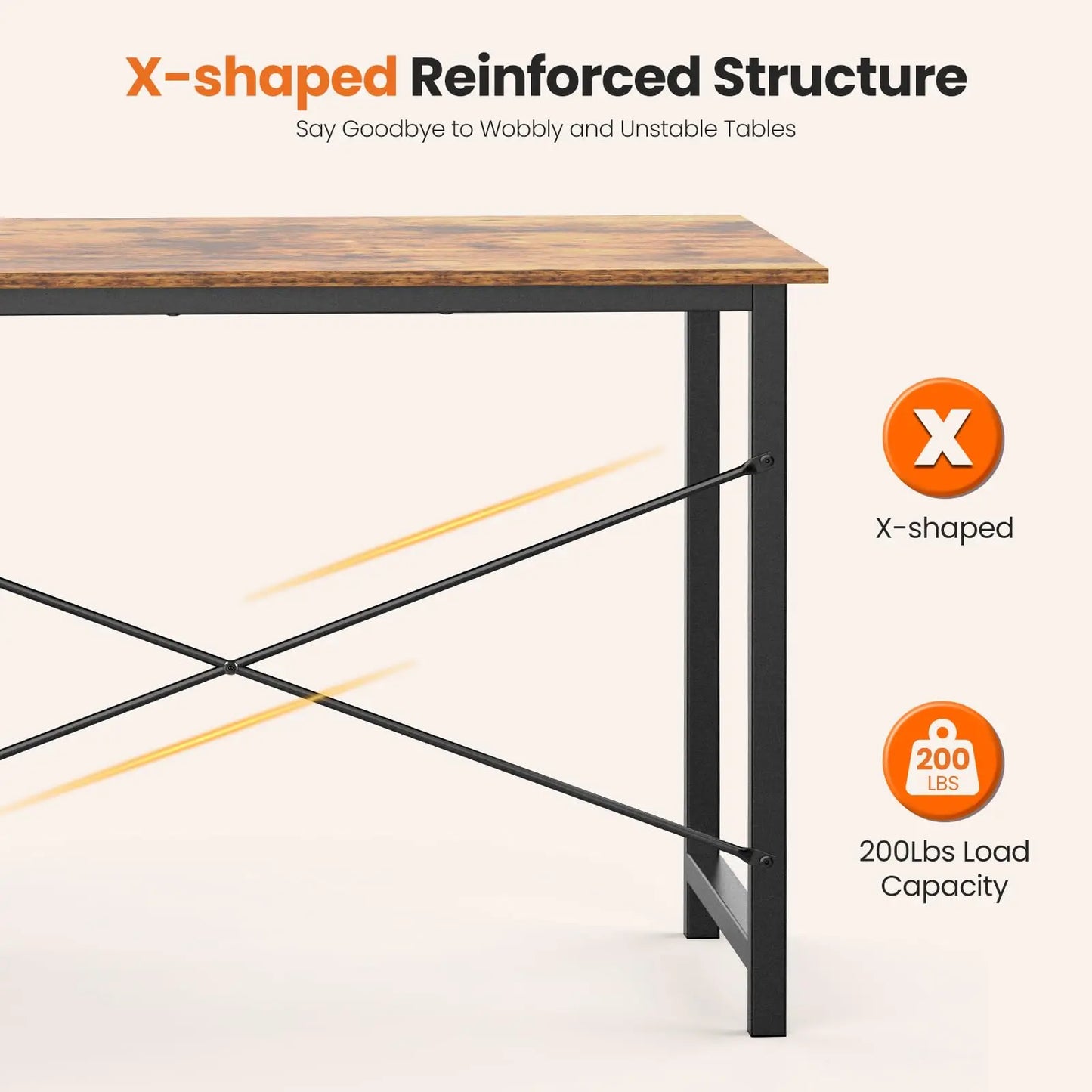 JHK Computer Desk With Adjustable Position Drawers For Study Office