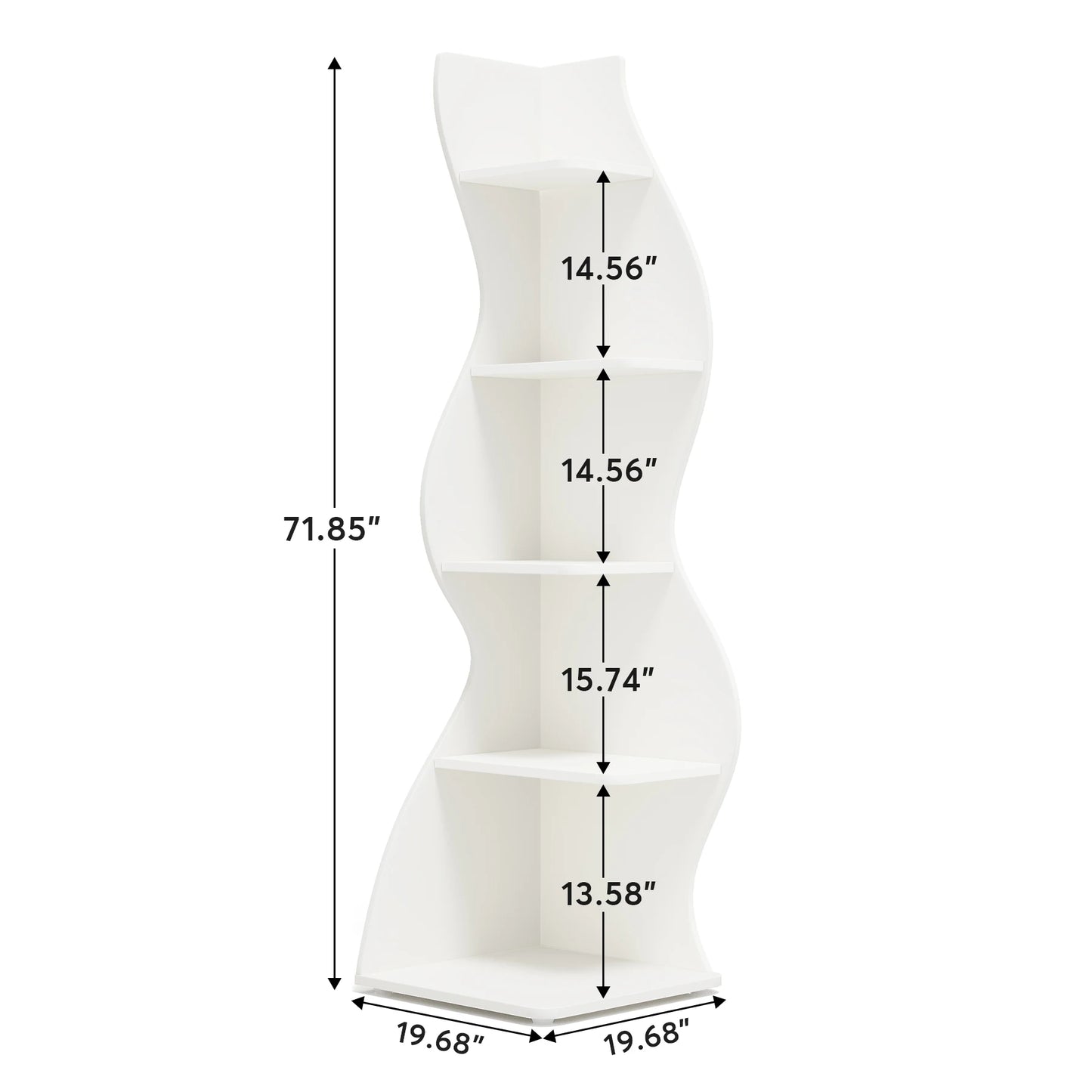Tribesigns 5 Tier Corner Shelf Wall Bookshelf Plant Stand