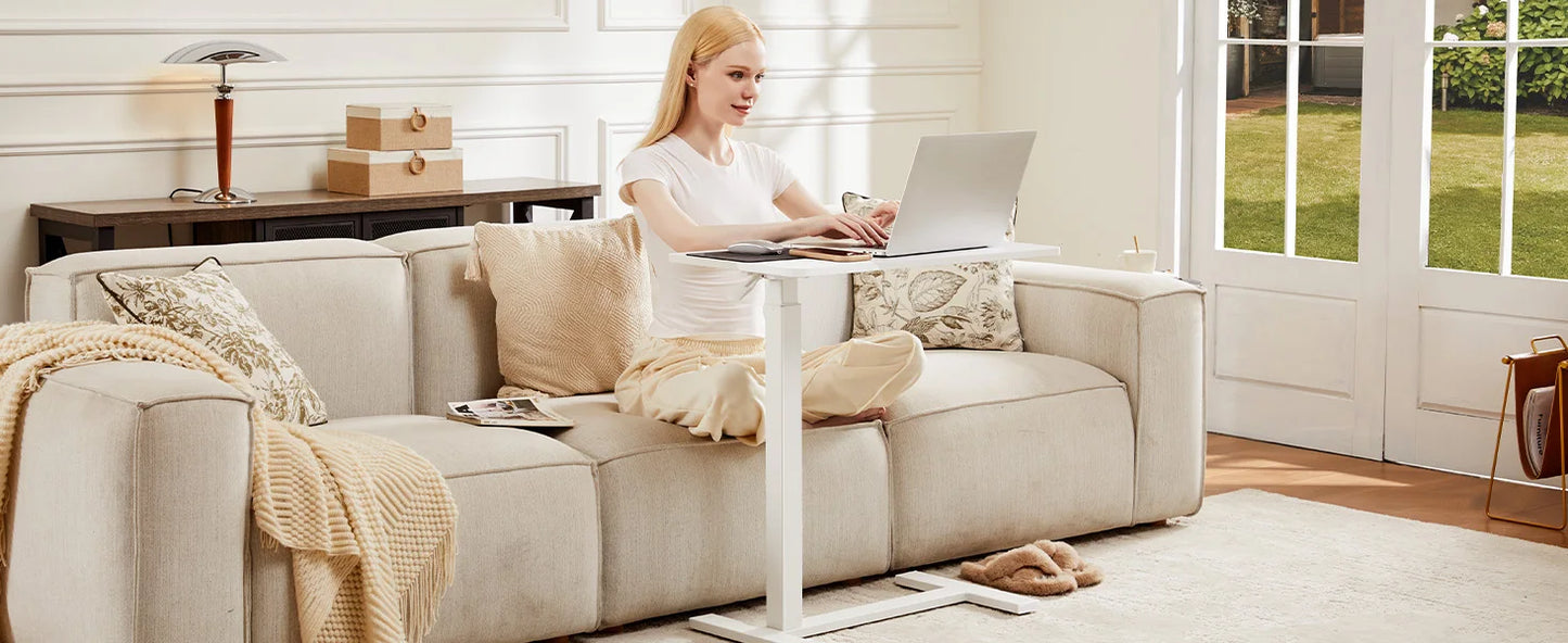 JHK Overbed Bedside Sofa Table Adjustable Height Laptop Desk