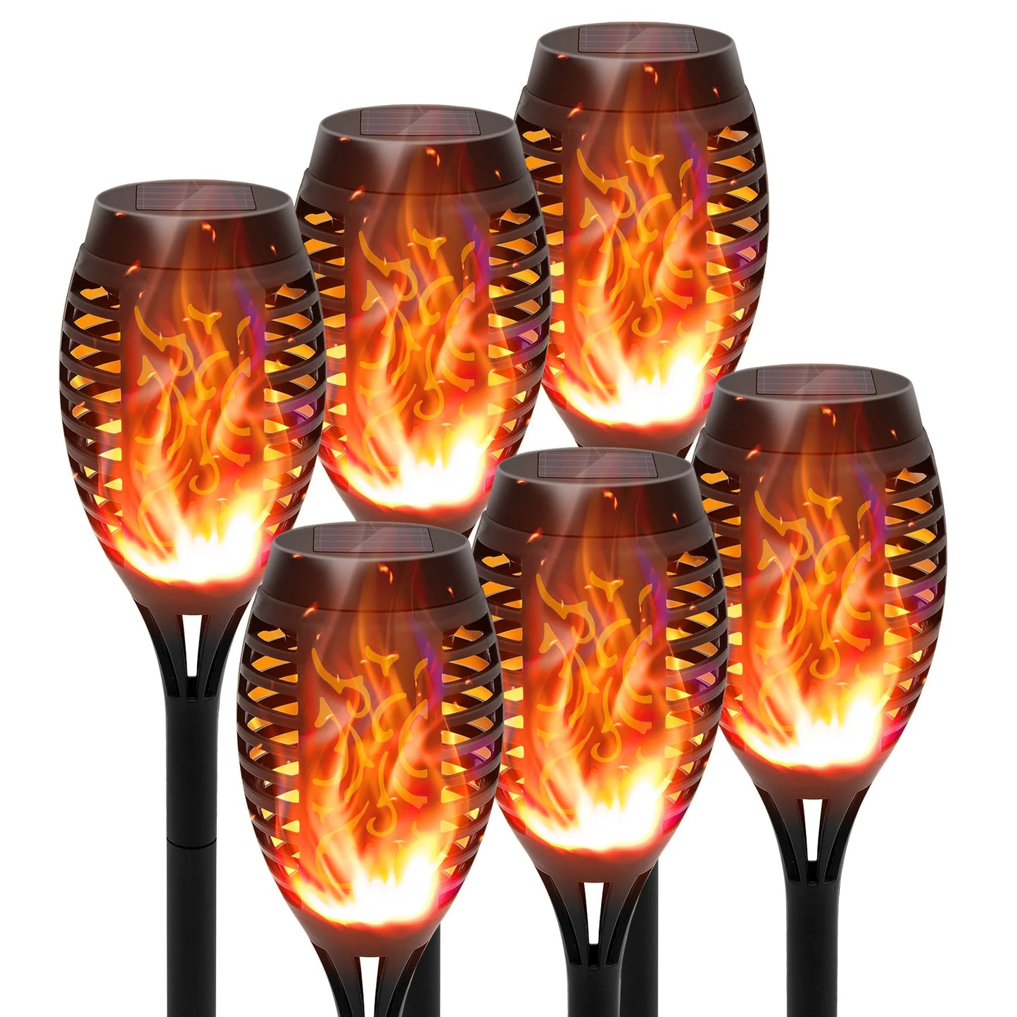 Solar Outdoor LED Torch Lights With Flickering Flame Waterproof Garden