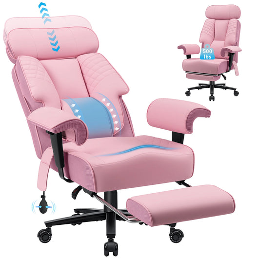 Executive Office Chair With Foot Rest And Lumbar Support