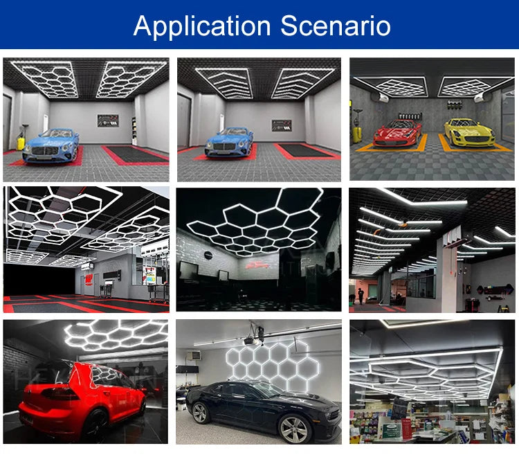 Hexagon LED Ceiling Light Tube For Garage Workshop