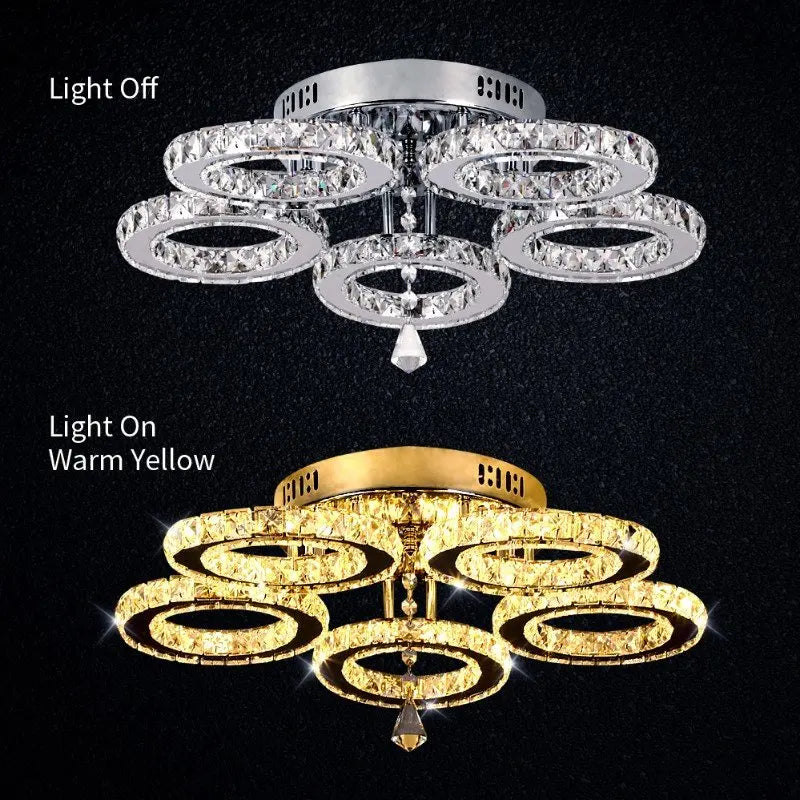 Modern Luxury Ceiling Crystal Chandelier Decoration Home Furniture Living Room Hanging Ceiling Lamp Kitchen Light Led Lighting