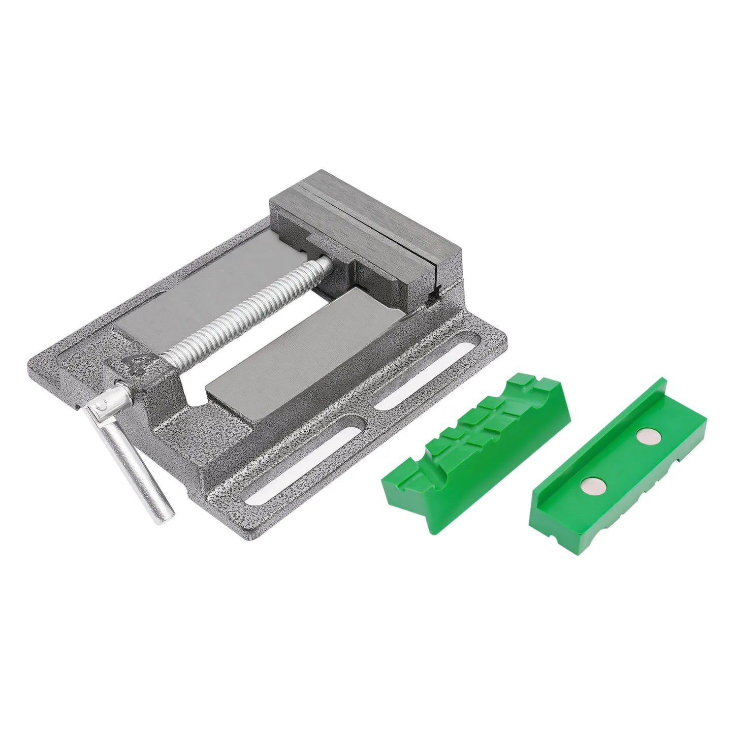 Drill Press Vise Cast Iron And Steel Secure Base Sawtooth Jaws