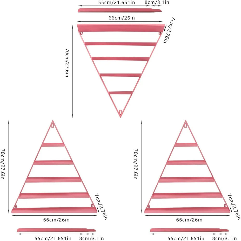 Hign-concerned Wall Mounted Nail Polish Rack Set For 6 Holders