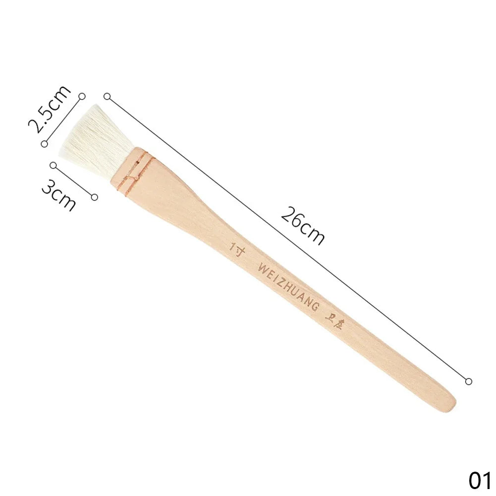 Goat Hair Wooden Handle Paint Brushes For Watercolor And Oil Painting