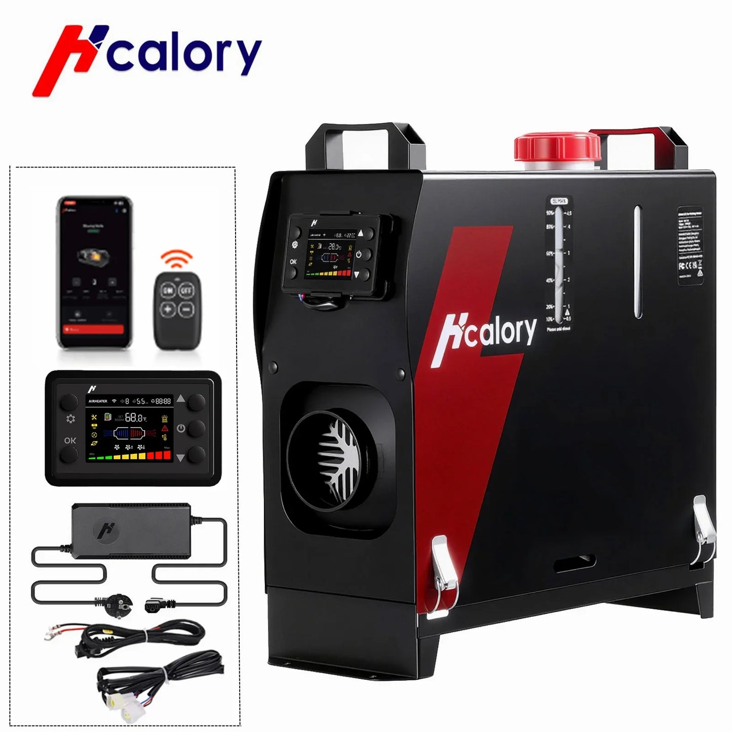 Hcalory 8kW Diesel Car Parking Heater With 12V 24V Adapter