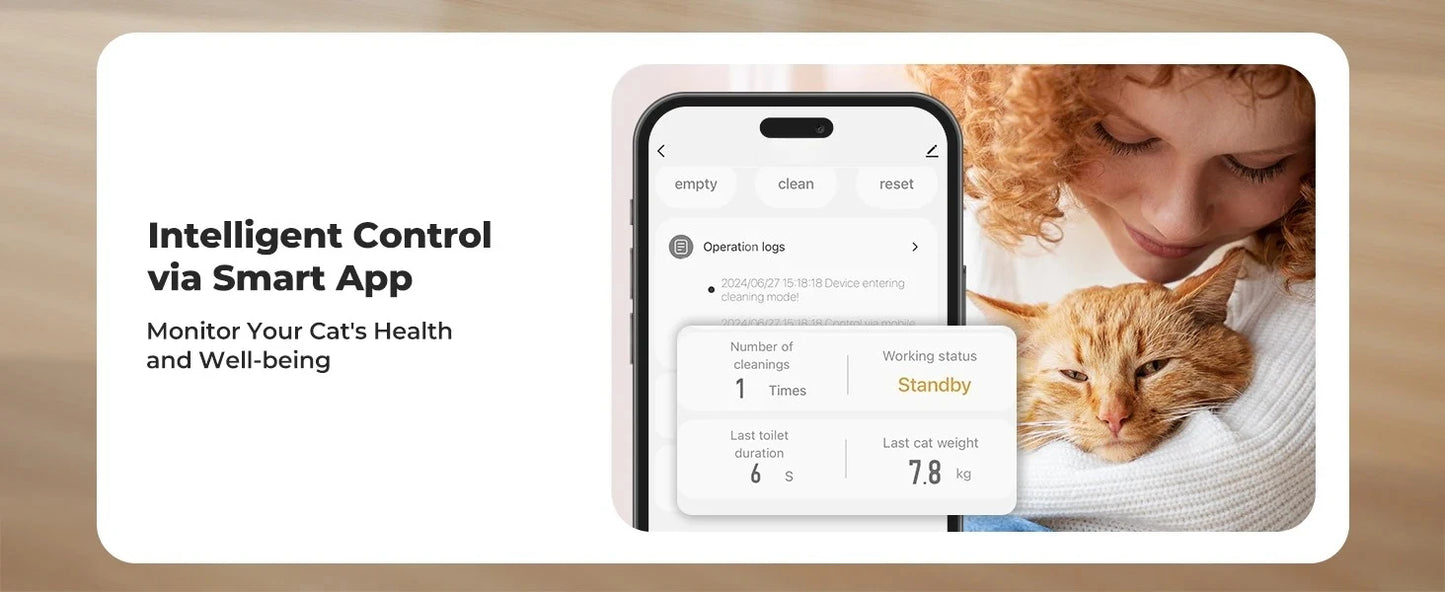 Lunapurr Automatic Self-Cleaning Cat Litter Box With App Control Multi-Cat