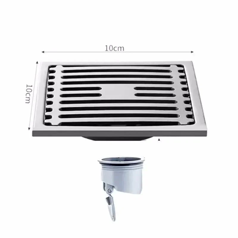 Stainless Steel Shower Floor Drain With Removable Cover Anti Odor