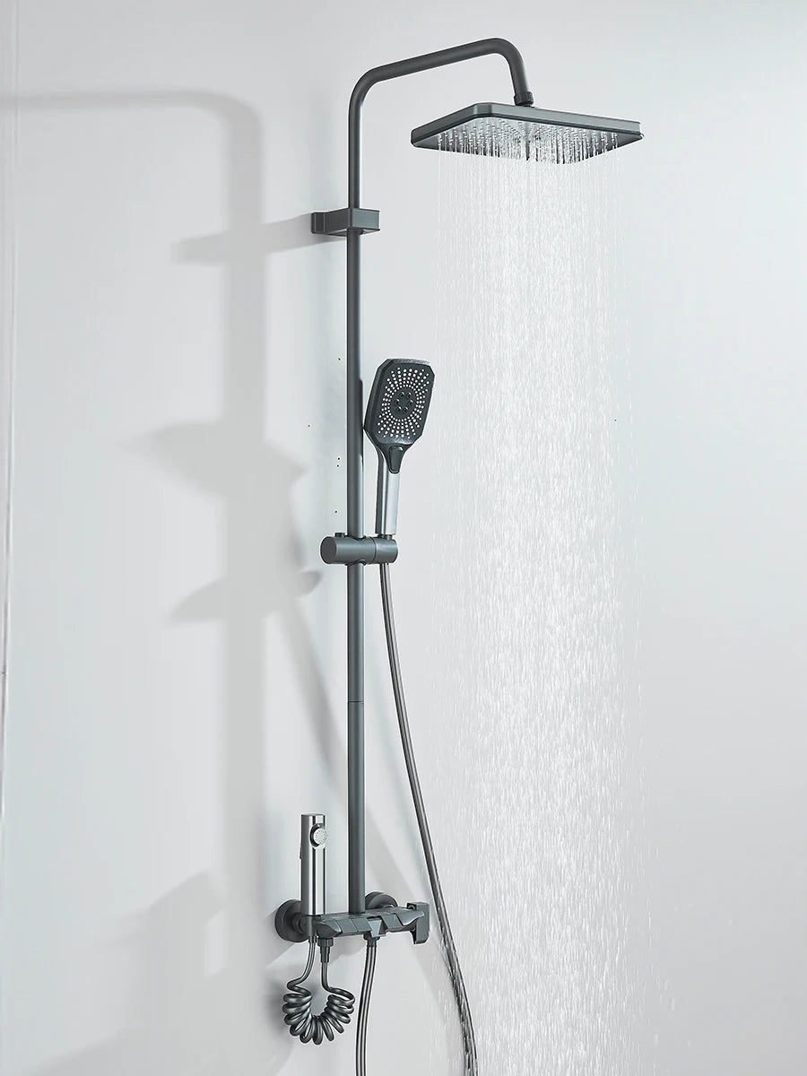 Quyanre 4 Way Shower System With Rain Shower Bidet Faucet