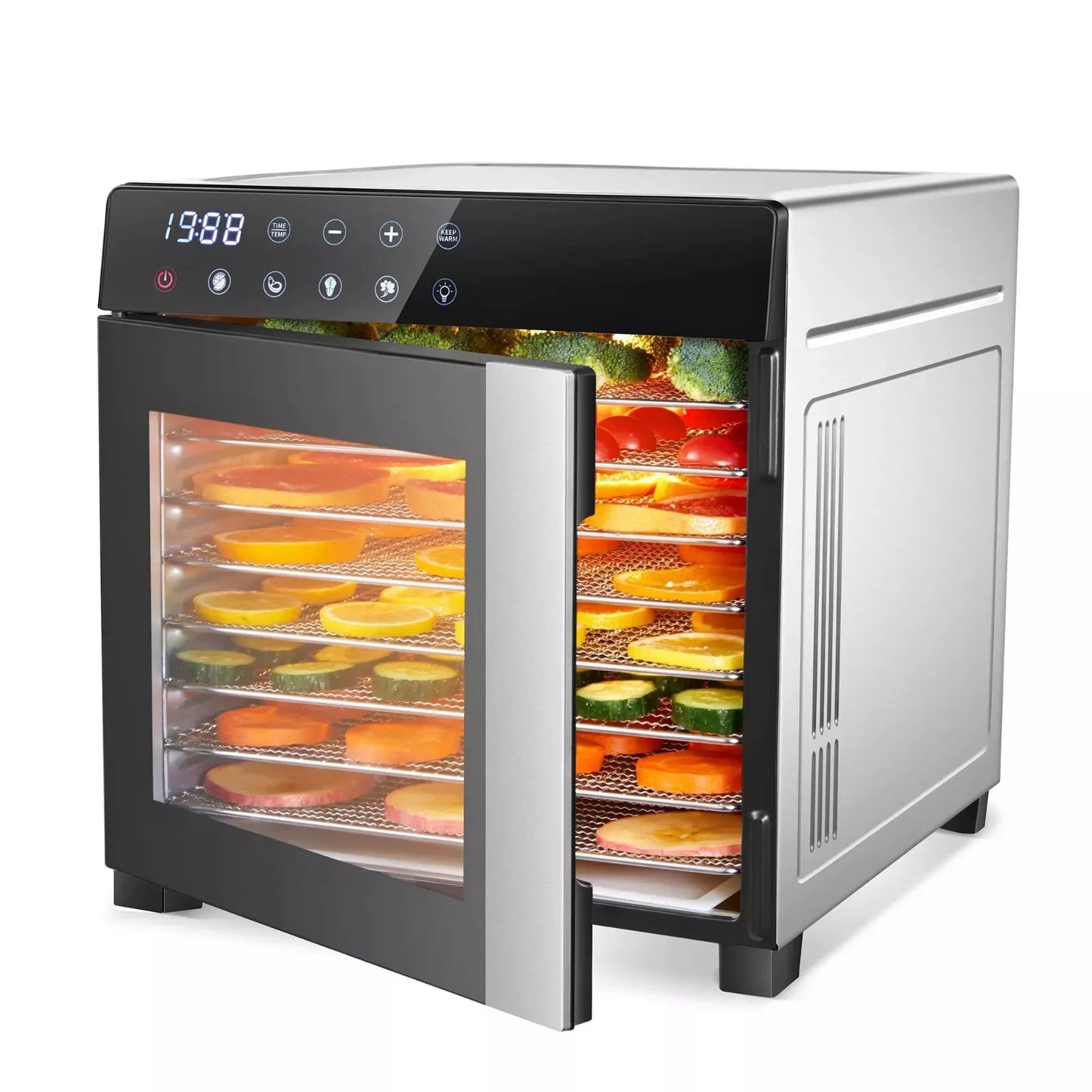 SNDOAS 8 Tray Stainless Steel Food Dehydrator With 600W Presets