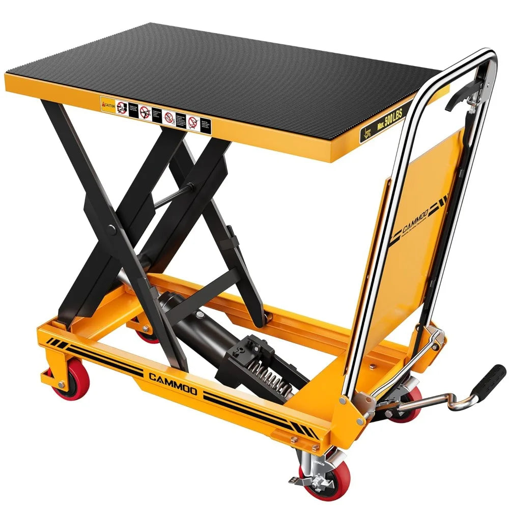 Hydraulic Lift Table Cart 500 Lb With Non Slip Pad
