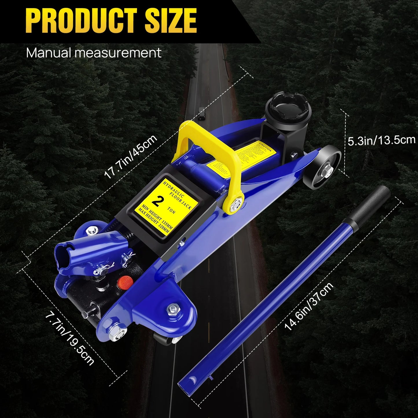 DayPlus Hydraulic Floor Jack And 3 Ton Axle Stands