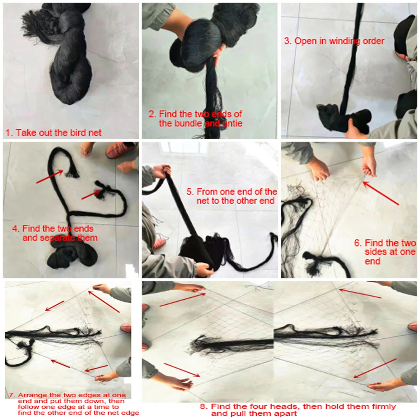 Heavy Duty Nylon Bird Netting For Gardens Protecting Fruit Trees