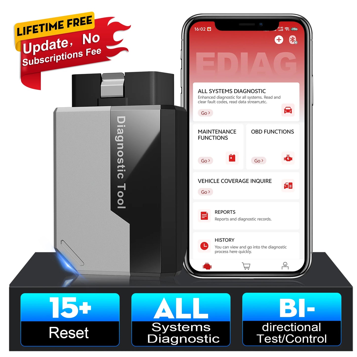 KINGBOLEN Ediag Elite Car Diagnostic Tool OBD2 BiDirectional Scan