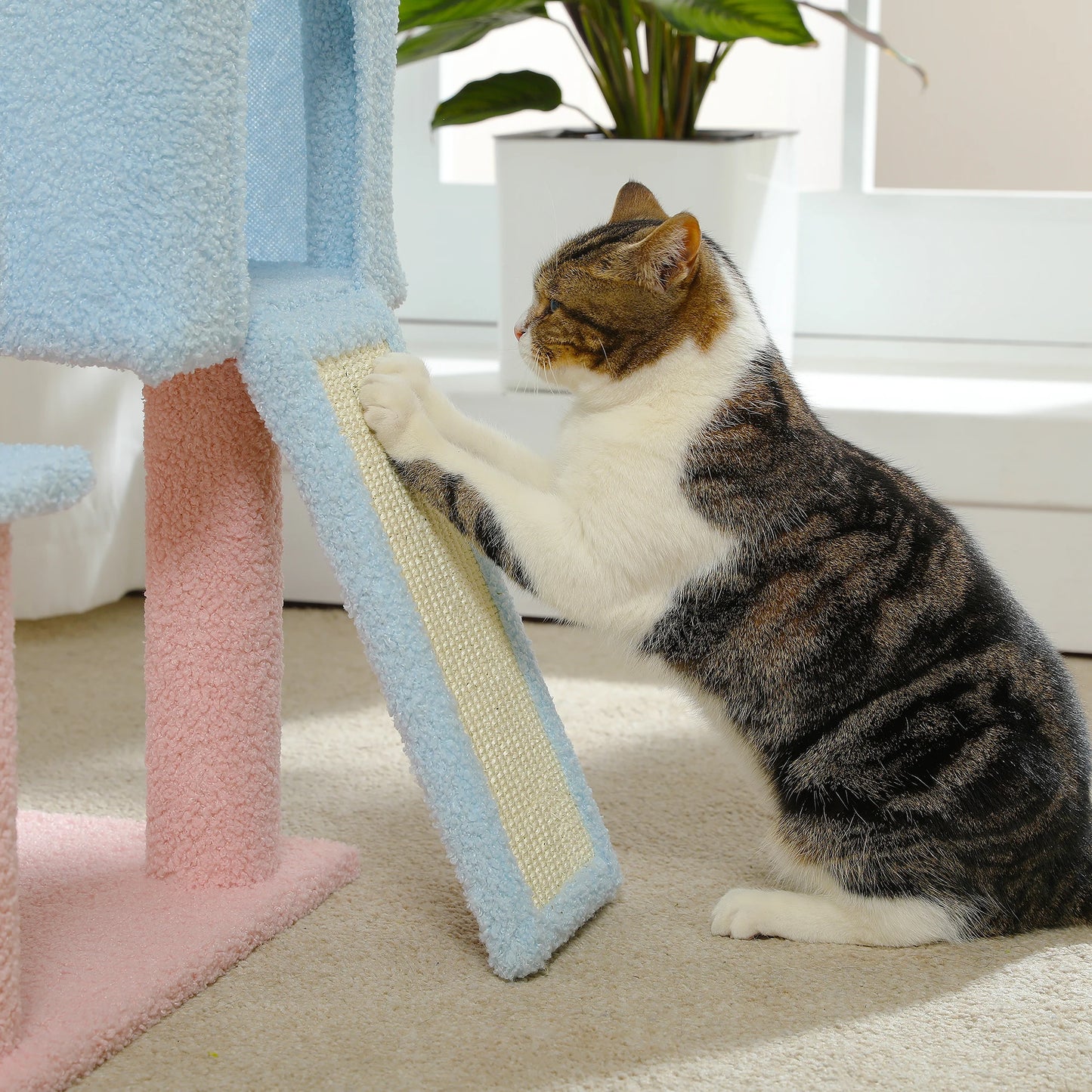 PAWZ Road Flower Cat Tree Multi Level Cat Tower With Sisal Scratching Posts