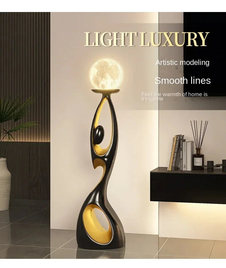 ENERLORD LED Floor Lamp Resin Night Glow For Living Room