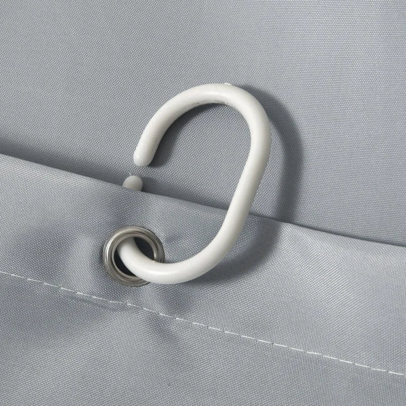 Polyester Fabric Shower Curtain Liner Mildew Proof Waterproof With Hooks