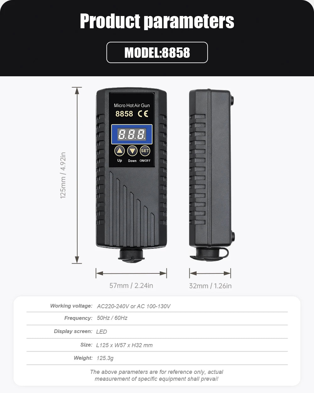 JCD 8858 Hot Air Gun Micro Rework Soldering Station