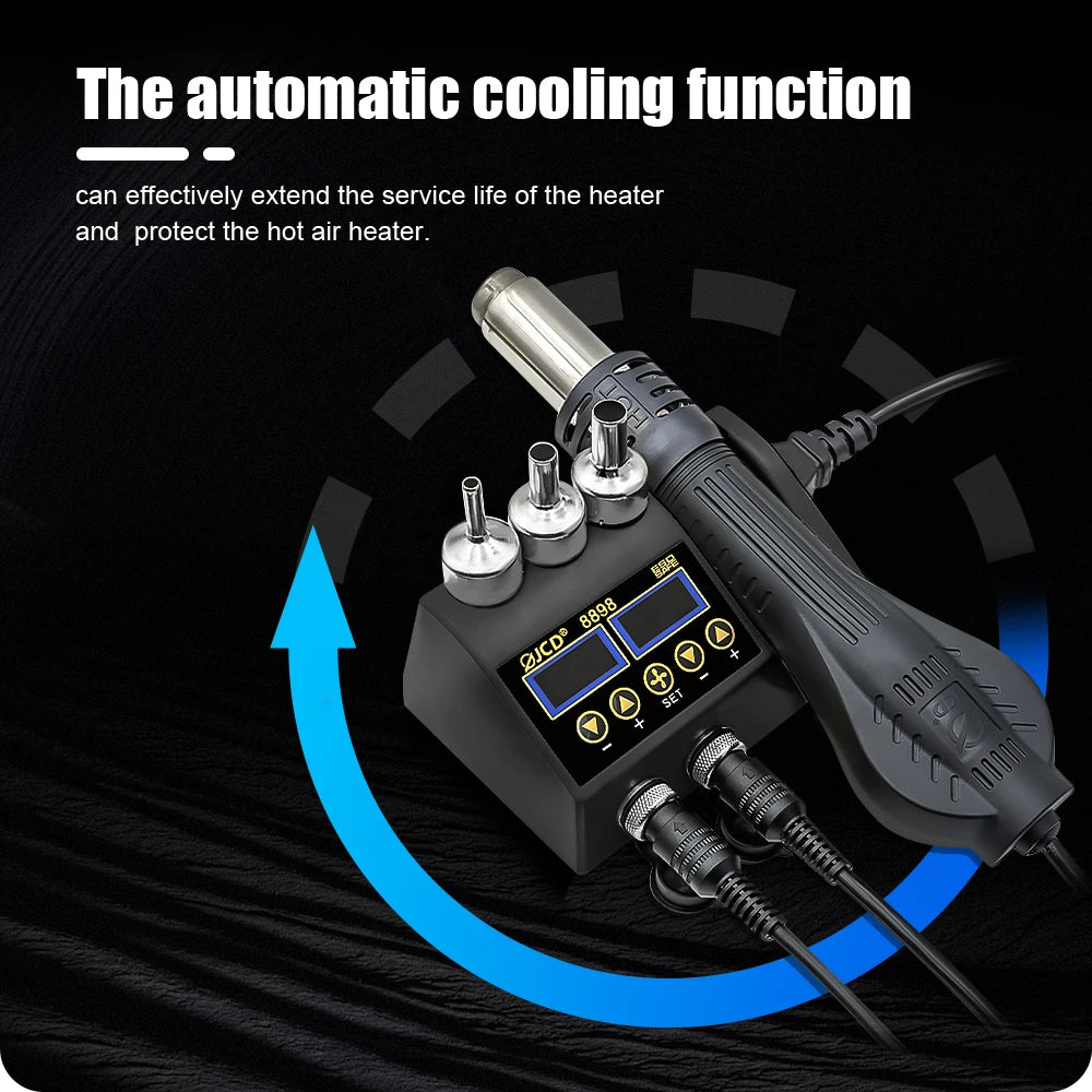 JCD 8898 750W Soldering Station 2 In 1 LCD Display Solder Tools