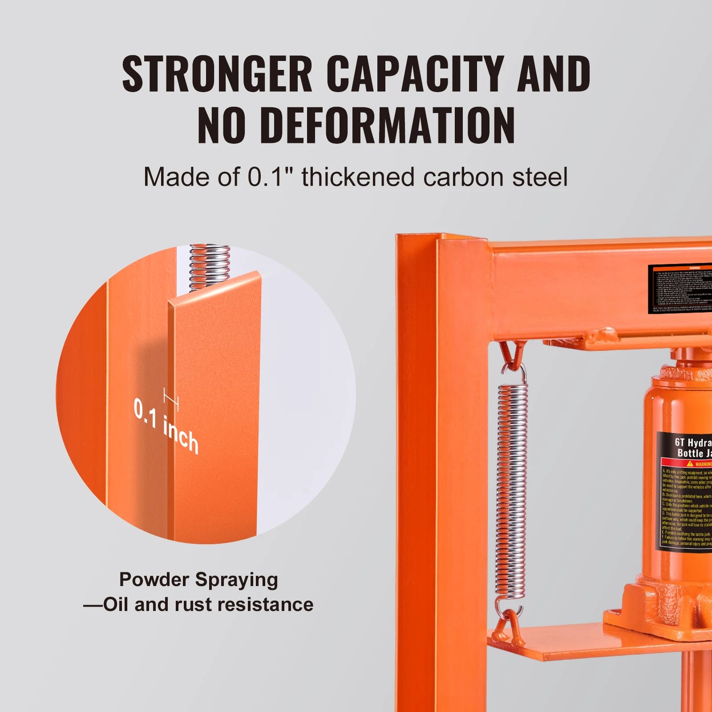 SucceBuy H Frame Hydraulic Shop Press 6T For Garage Workshop