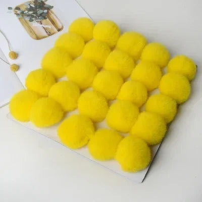 Fluffy Faux Fur Pom Poms For Keychains Hats Scarves DIY
