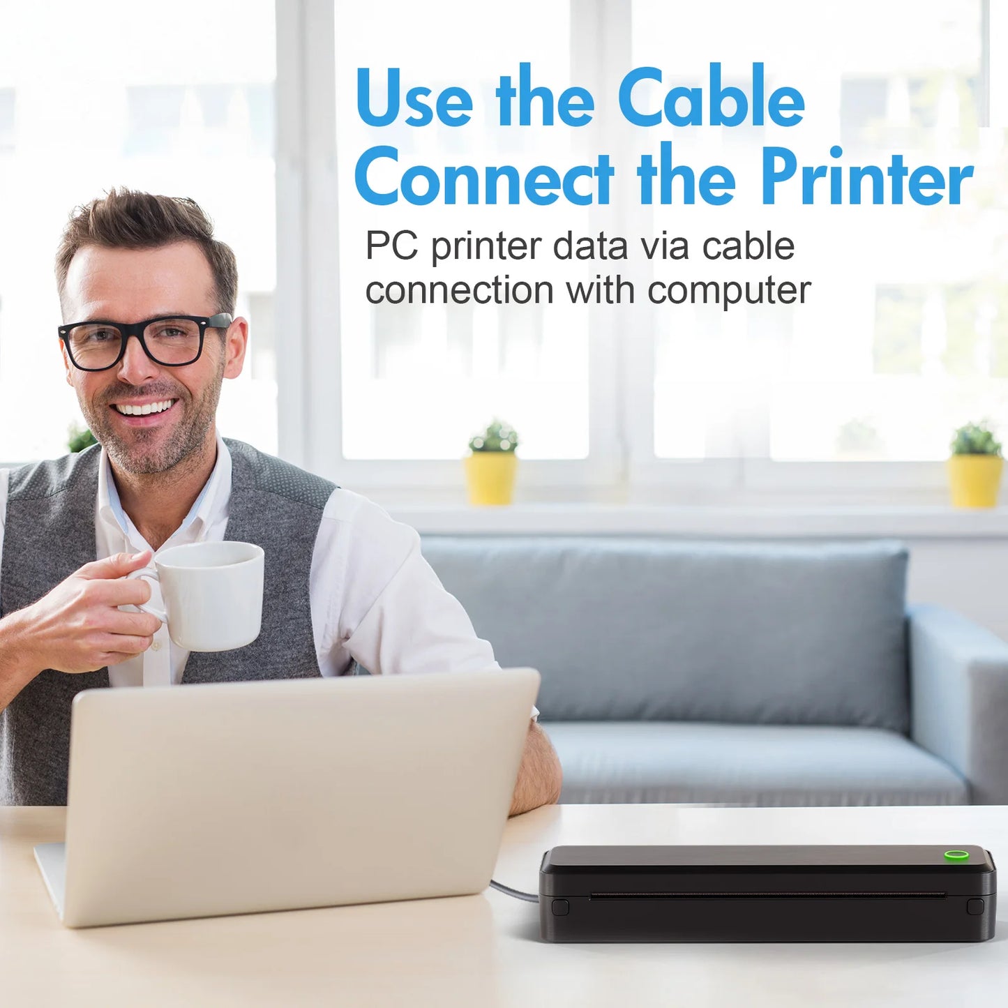 TakeYou Portable Wireless Inkless Thermal Label Printer For Travel