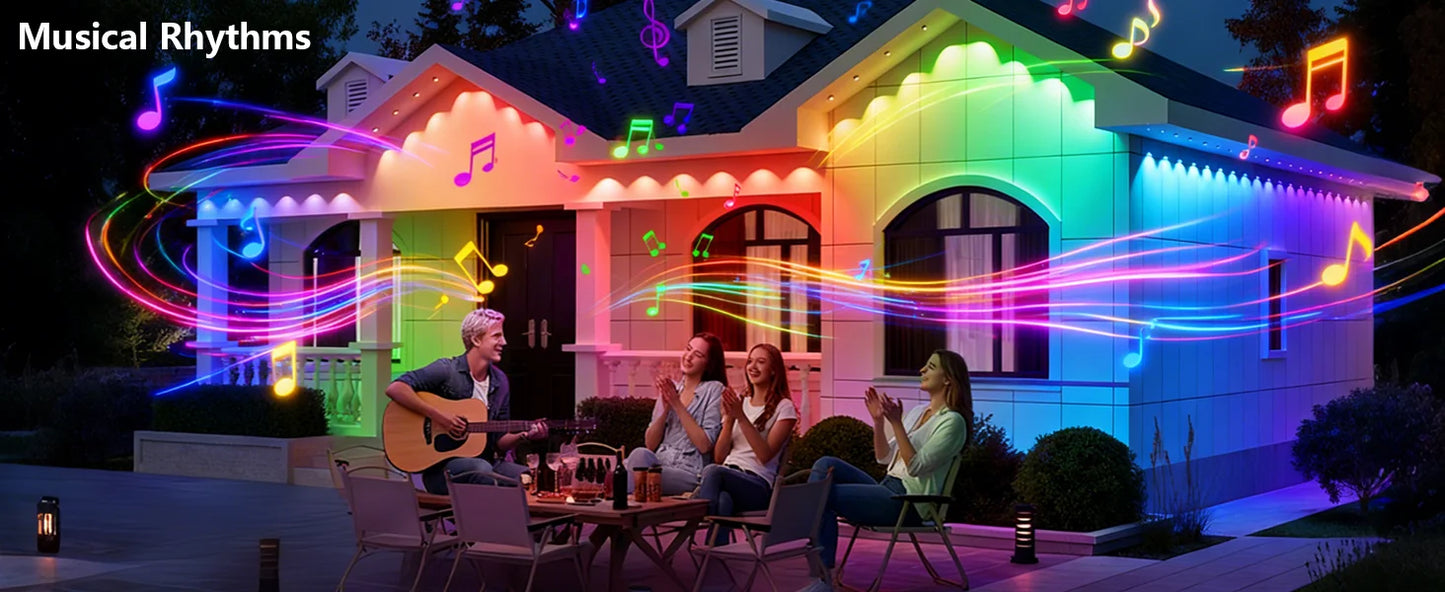 MIMIRGB Smart RGBIC Outdoor Lights 90 LEDs 75 Scene Modes