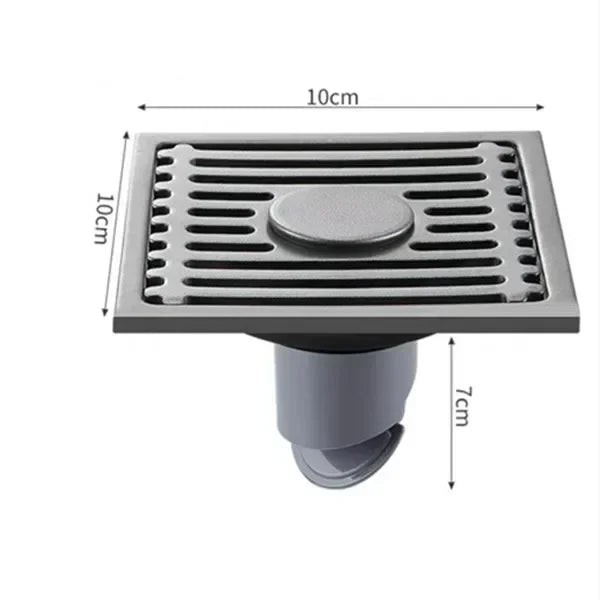 Stainless Steel Shower Floor Drain With Removable Cover Anti Odor