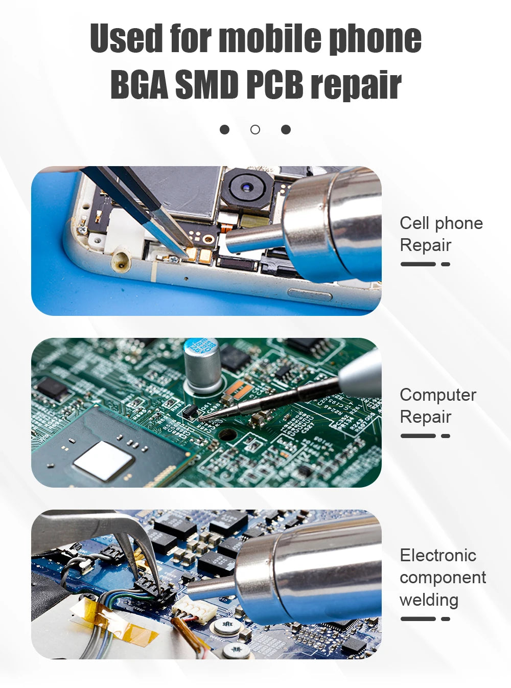 JCD 8898 750W Soldering Station 2 In 1 LCD Display Solder Tools