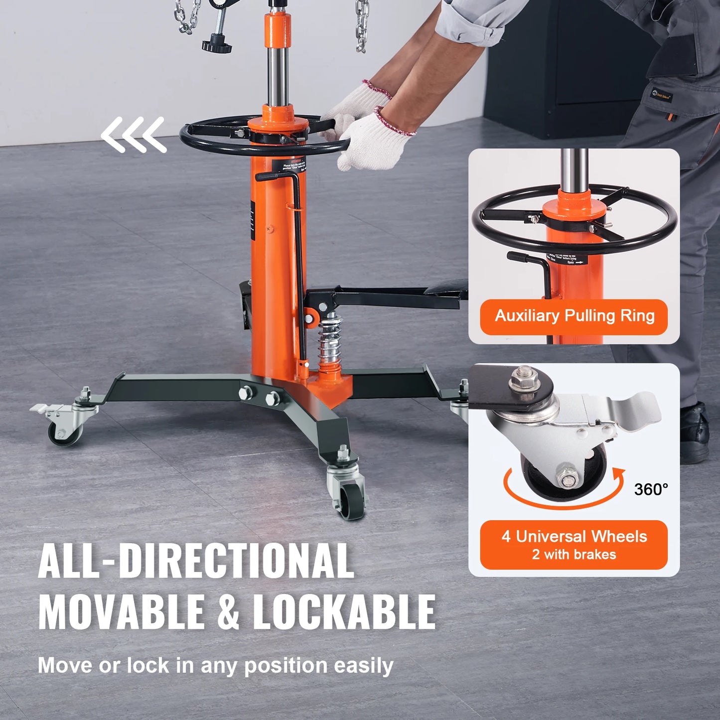 SucceBuy Transmission Jack 1322 Lbs Hydraulic Telescoping Lift