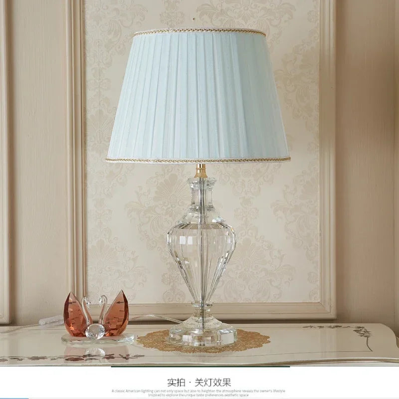 Crystal Table Lamp LED Bedside Light for Modern Bedroom