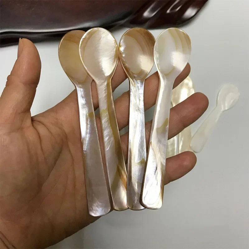 Hign-concerned Natural Shell Ice Spoon Mother Of Pearl Seashell Stirring