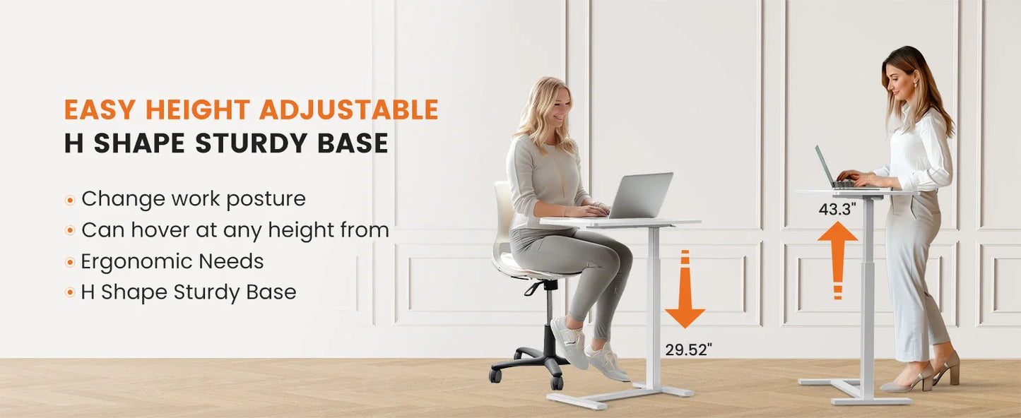 JHK Overbed Bedside Sofa Table Adjustable Height Laptop Desk