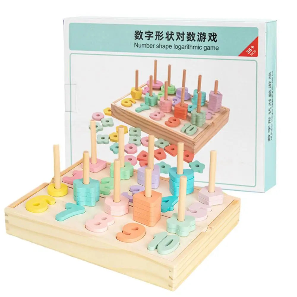 Math Shapes Puzzle Toys for Preschool Learning Number Matching