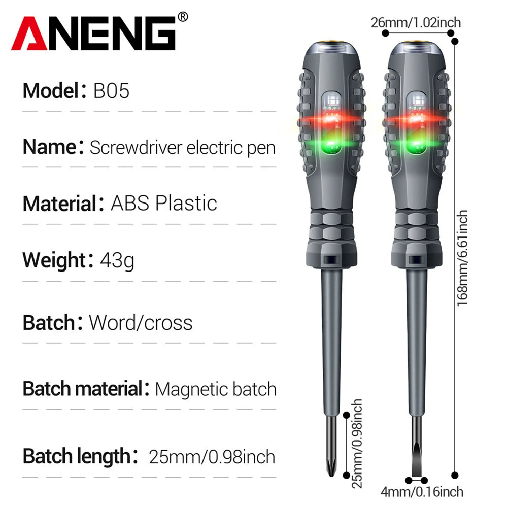 ANENG B05 Indicator Screwdriver Set Slotted Phillips 2Pcs