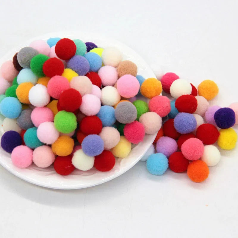 Mini Fluffy Polyester Pom Poms For Diy Crafts And Decor