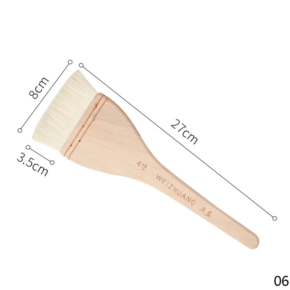 Goat Hair Wooden Handle Paint Brushes For Watercolor And Oil Painting