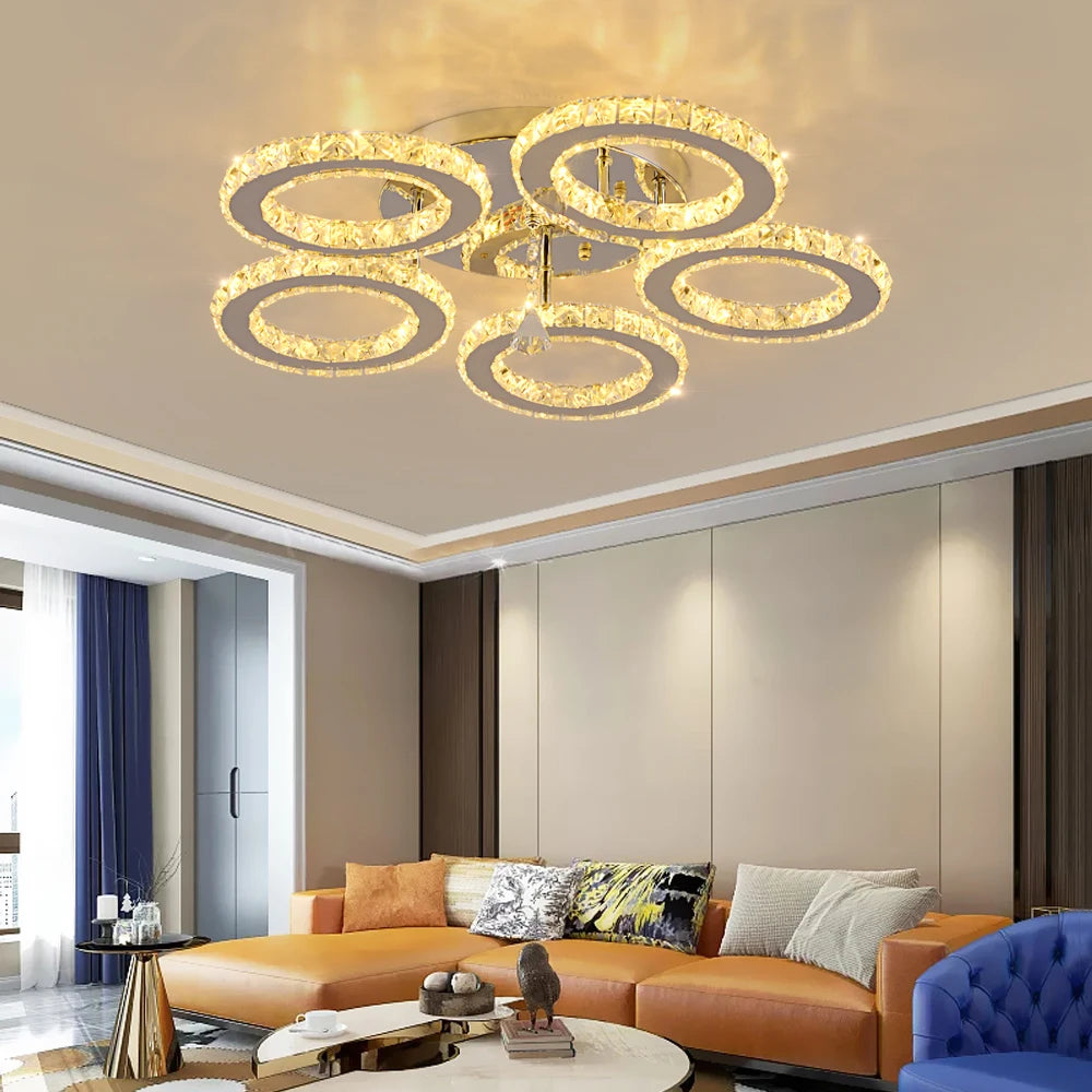 Vetrulus Modern Luxury Crystal Ceiling Chandelier for Living Room