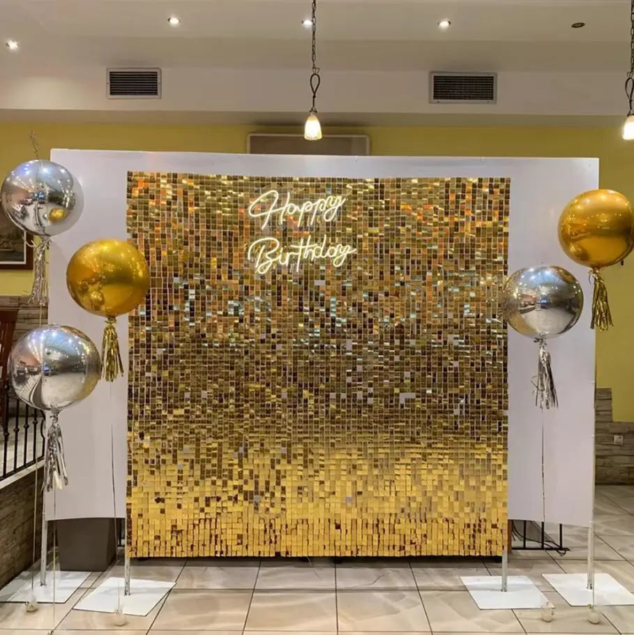 Shimmer Sequin Wall Backdrop for Weddings and Parties