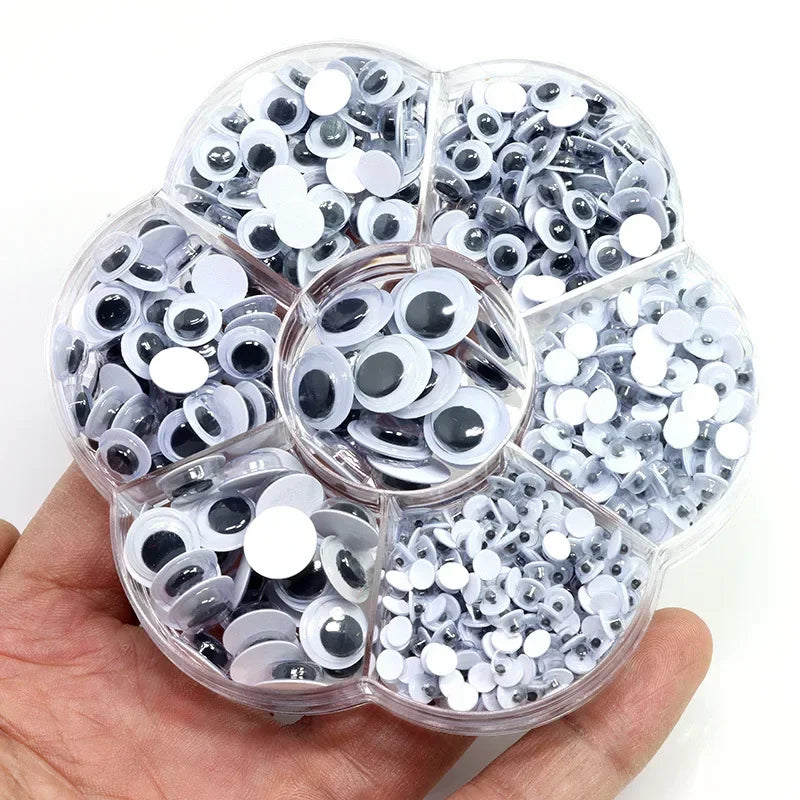 Self Adhesive Doll Eyes For DIY Crafts Assorted Sizes