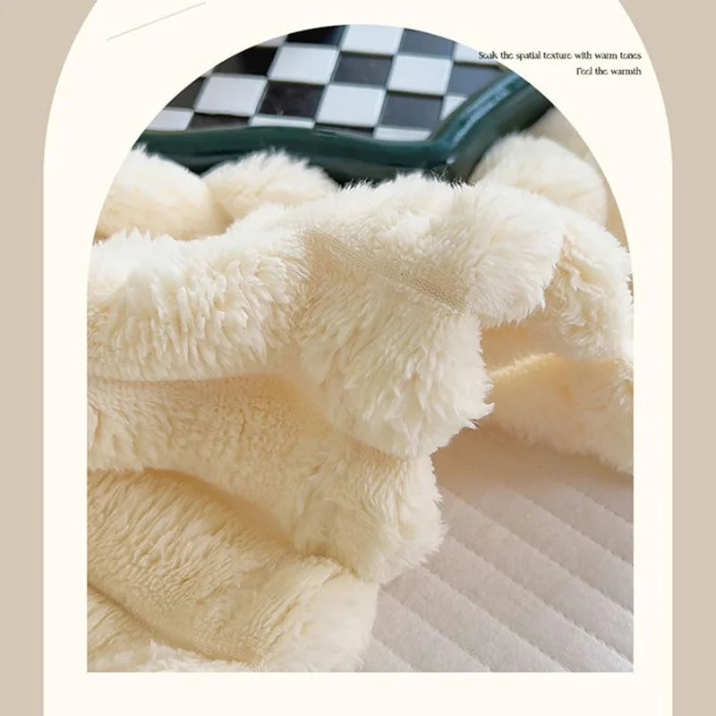 Soft Cashmere Wool Blanket for Sofa Bed with Anti Pilling