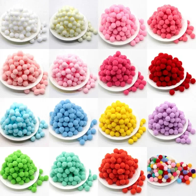 Mini Fluffy Polyester Pom Poms For Diy Crafts And Decor