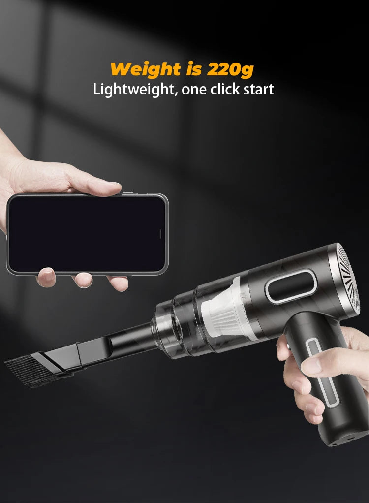 Portable Wireless Car Vacuum Cleaner Powerful Home Device